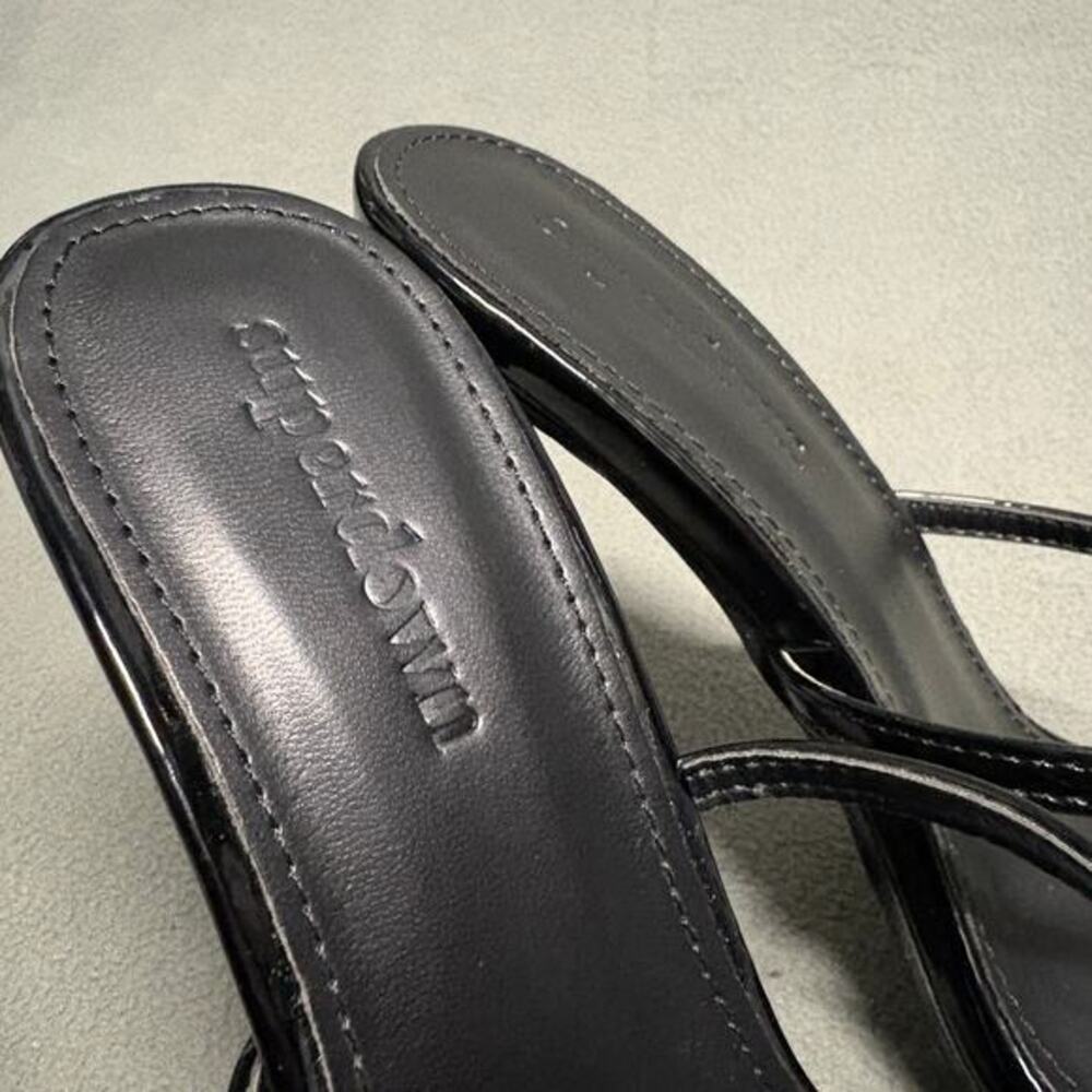 SUPERDOWN Sofia Heel in Black Size 7 Strappy Pointed Toe Bed - Picture 10 of 11